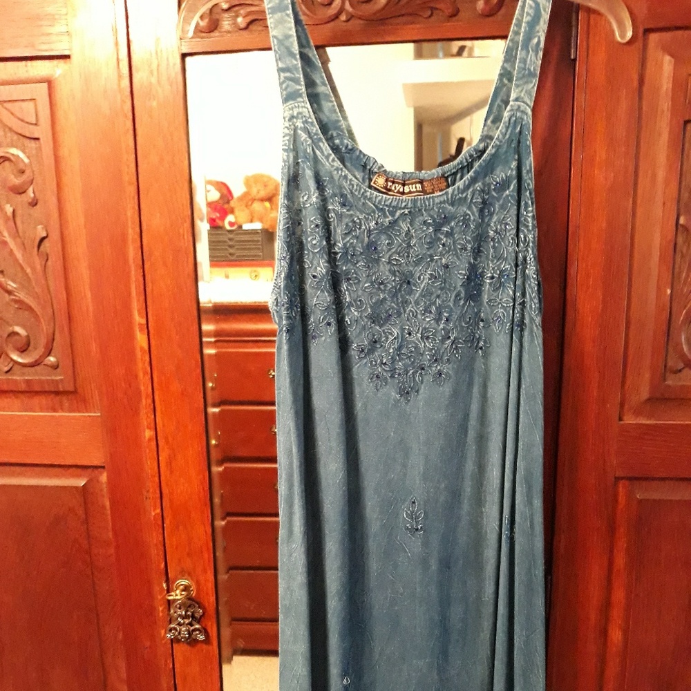 Denim rhinestone sundress